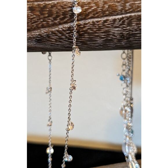 Lot of Five Silver Tone Delicate Ankle Bracelets - Picture 3 of 9